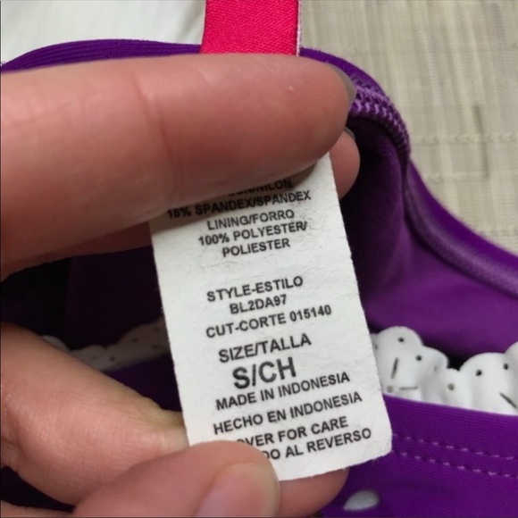 The Bikini Lab Purple Bikini White Lace Trim S - Picture 2 of 5